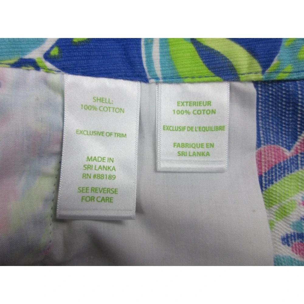 Lilly Pulitzer Magnolia Shorts Womens 0 Blue Toucan Play Scalloped‎ Casual 28x11